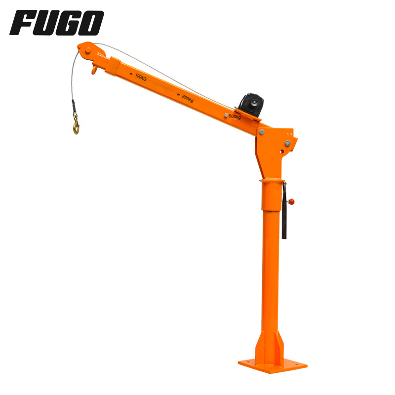 Heavy duty folding boom small portable telescopic mobile crane Hydraulic Pickup Truck Crane with hand/electric Winch