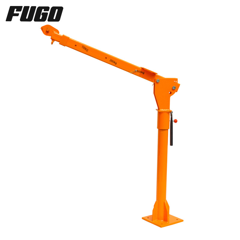 Heavy duty folding boom small portable telescopic mobile crane Hydraulic Pickup Truck Crane with hand/electric Winch