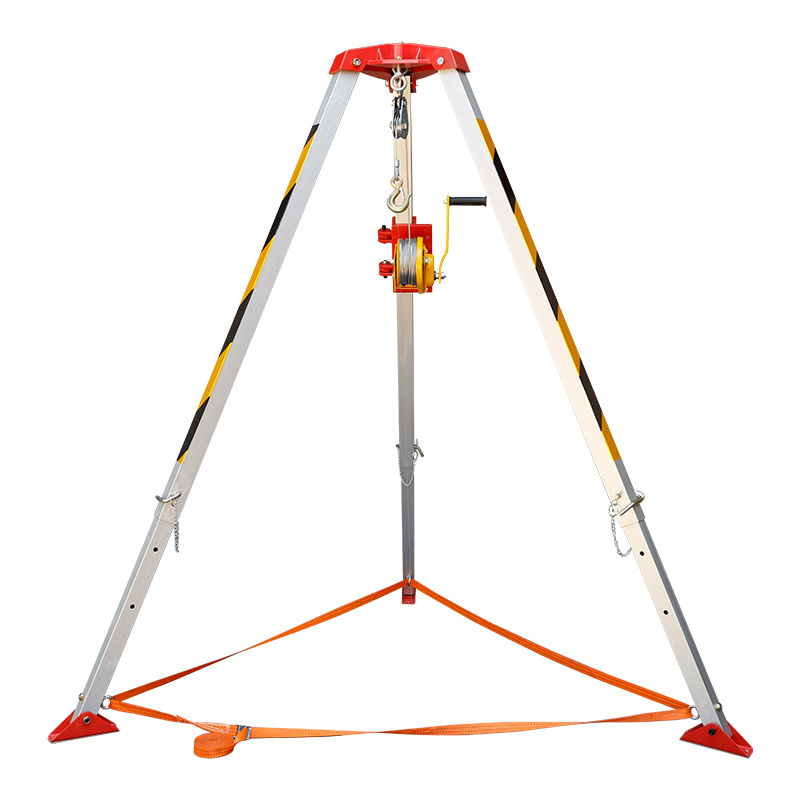 Wholesale 1200lbs Confined Space Tripod Kit 30M Wire Rope Well Rescue Non-slip Tripod For Rescue