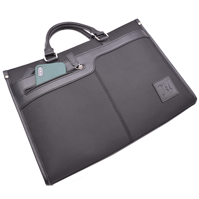 New style men's handbag high quality business briefcase PU leather professional shoulder messenger bag