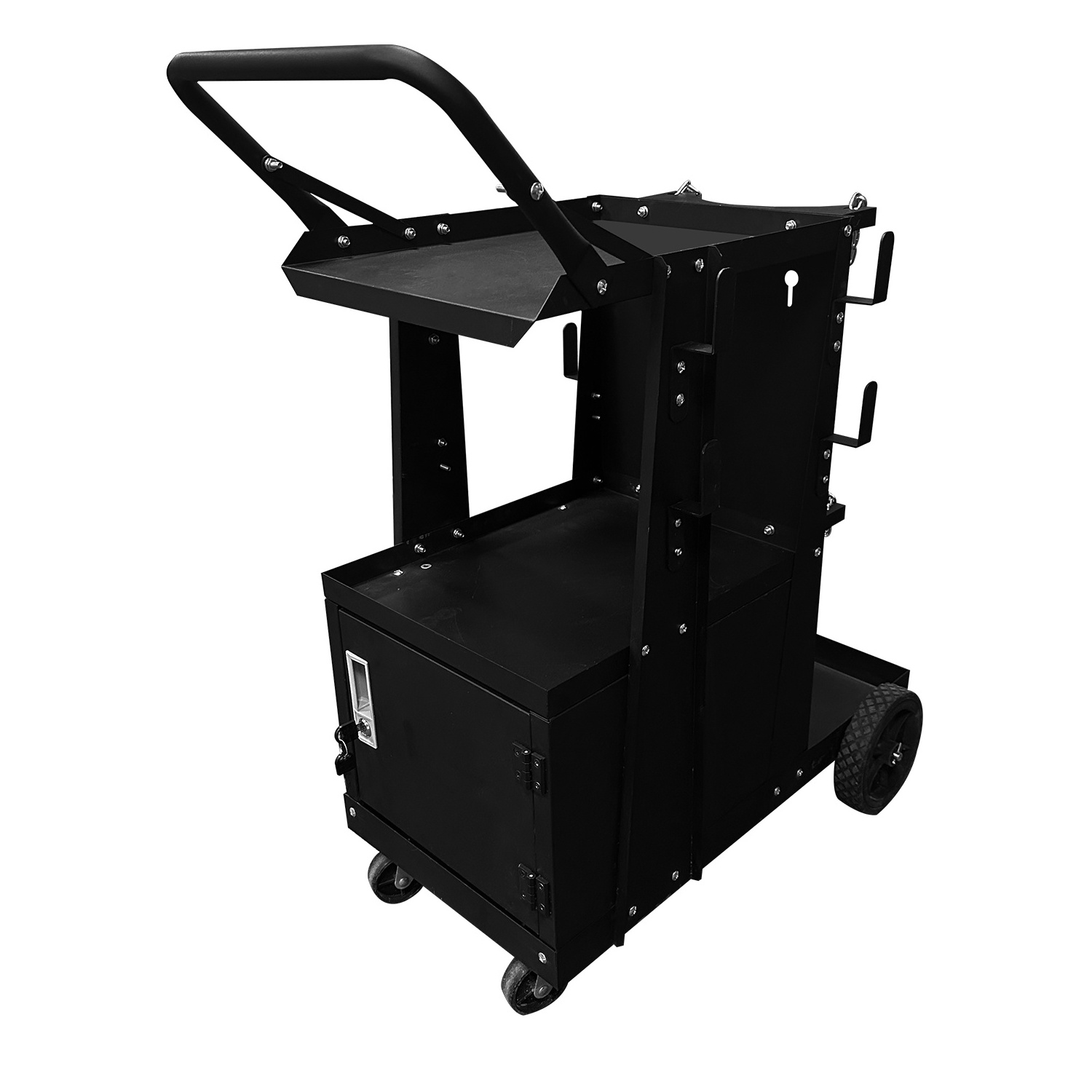 High Tenacity Pipe Truck Machine Steel Welding Tool Cart Tool storage trolley cart with locker