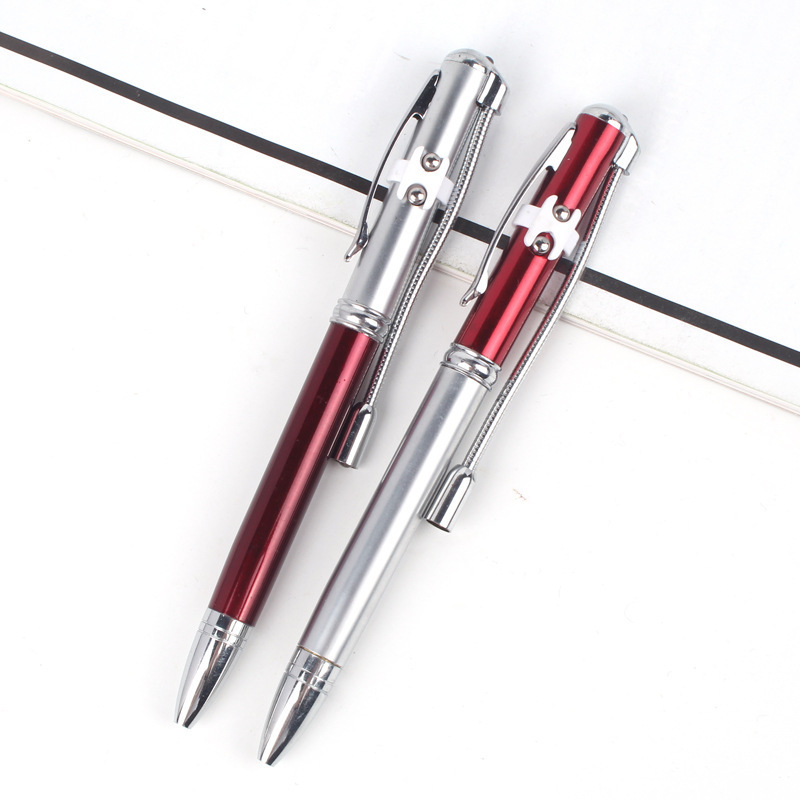 Xinghao brand multi function 4 in 1 stylus crystal ball pen touch metal pen with led light and laser pointer