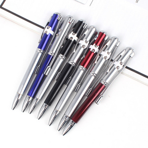 Xinghao brand multi function 4 in 1 stylus crystal ball pen touch metal pen with led light and laser pointer