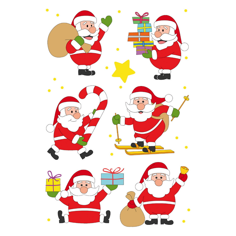 Christmas Window Die Cut Stickers Printing Print Custom  Printed High Quality Vinyl Window Decal Sticker