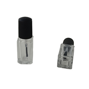 Wholesale high quality durable transparent glass bottles for nail polish bottles with brush and customized own logo