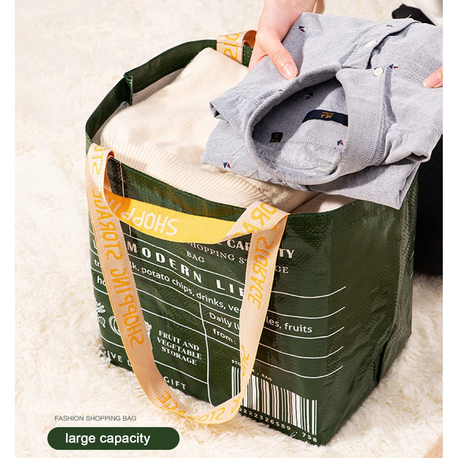 Eco Friendly Waterproof Pp Woven Shopping Bag Recyclable Laminated Pp Woven Tote Bag