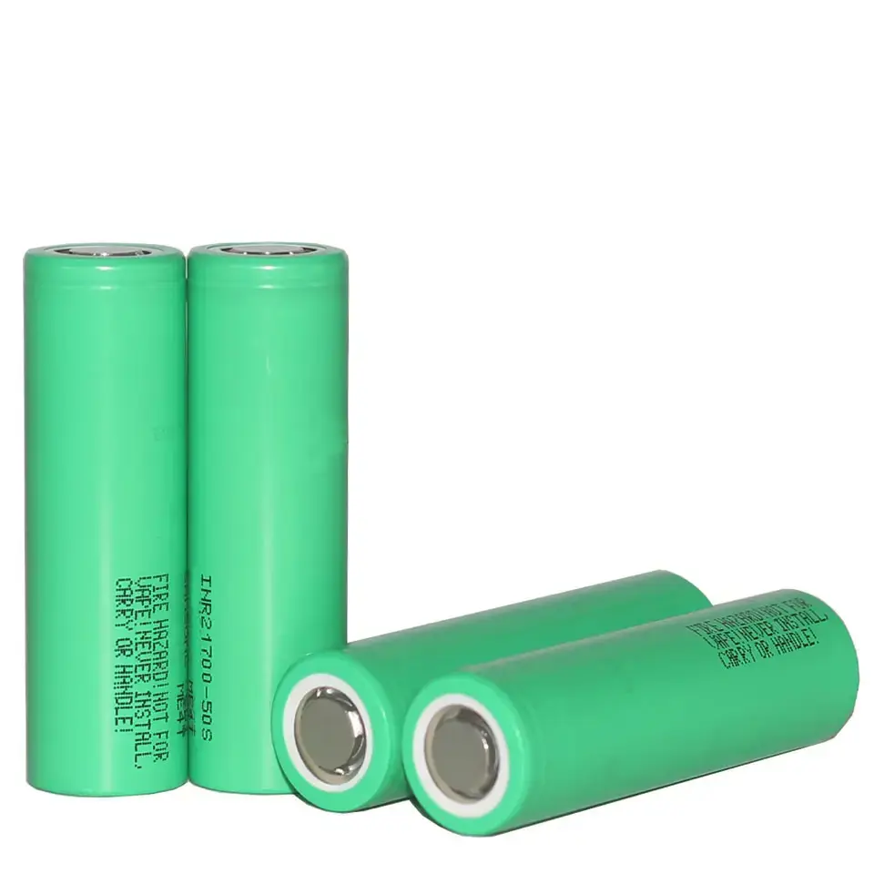 Samsung 3.7v Inr21700-50s 21700 5000mah Max Discharge 45A 21700 High Drain Flashlight Battery For Samsung 21700 50s