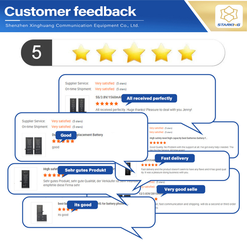 Factory Phone Rechargeable Cellphone Battery 1810mAh High Capacity 0 Cycle Mobile Built-in Battery For Phone 6g