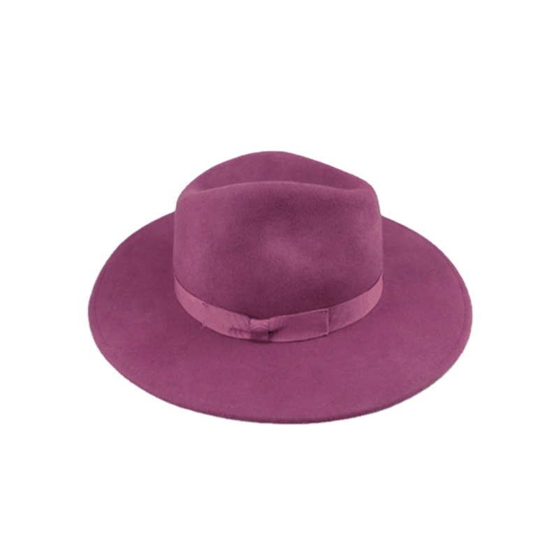 2023 China factory Hot sale cheap fedora hats men wide brim felt fedora sombreros panama hat Wholesale Custom Fedora felt Hat