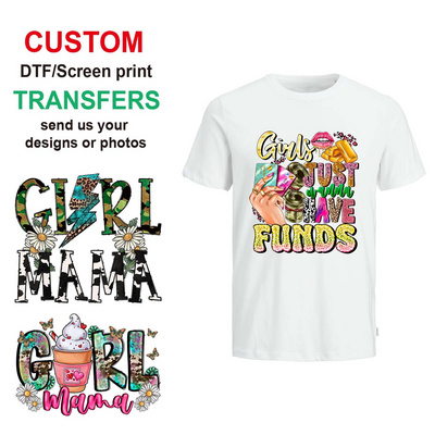 ready to press heat transfer sticker designs plastisol heat transfers vinyl custom logo dtf heat transfers