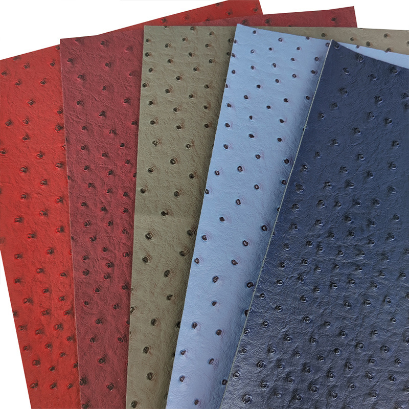 Ostrich pattern Faux Leather sheets for making Bags Women Handbags crafting Pu leather