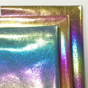 rainbow holographic fabric  for bags shoes XHT-365