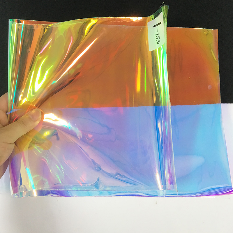 Iridescent film dichroic lamination Holographic Breathable TPU Film For Bags and shoes