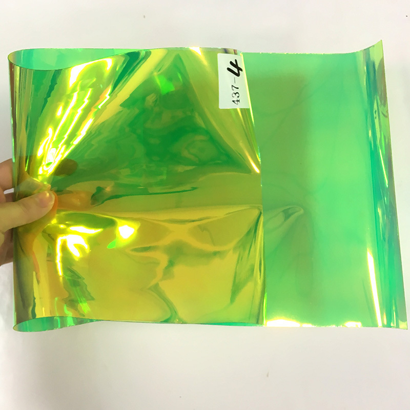 Iridescent film dichroic lamination Holographic Breathable TPU Film For Bags and shoes