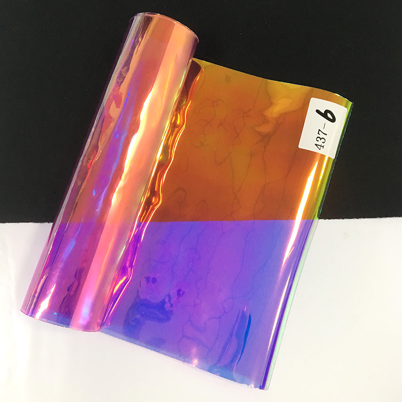 Iridescent film dichroic lamination Holographic Breathable TPU Film For Bags and shoes