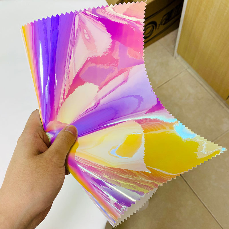 0.1-0.15mmSelf- Adhesive Opaque Transparent Dichroic Pvc Film for Making Window Decoration