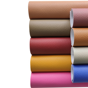 2023 New Litchi Embossed Various Colors High Quality Elastic Fake Faux Leather Leather for Shoes Bag Sofa Car Seat