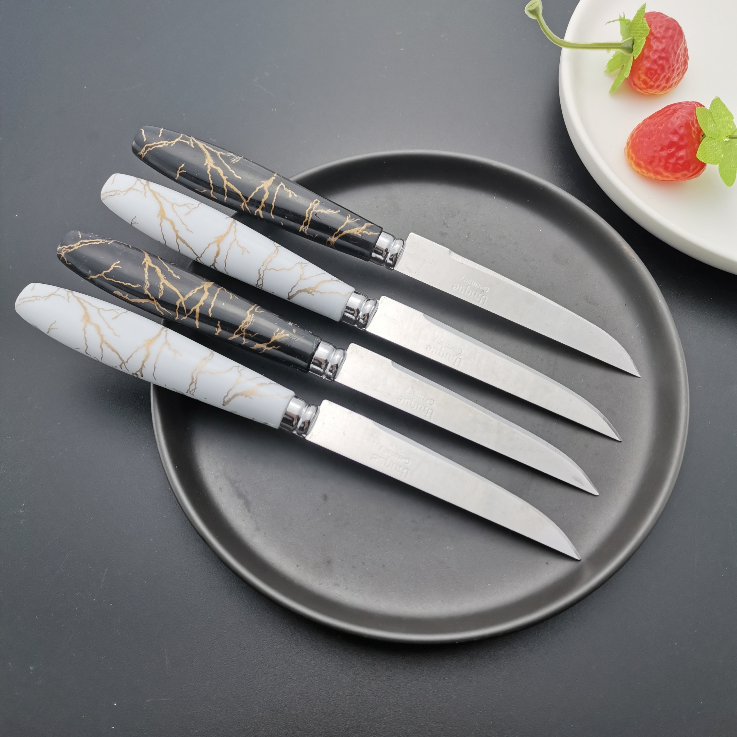 3 Colors Fruit Knife Set Printing Pattern Stainless Steel Knife