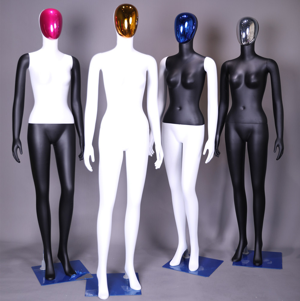 modern design styrofoam female full body egg head woman mannequin