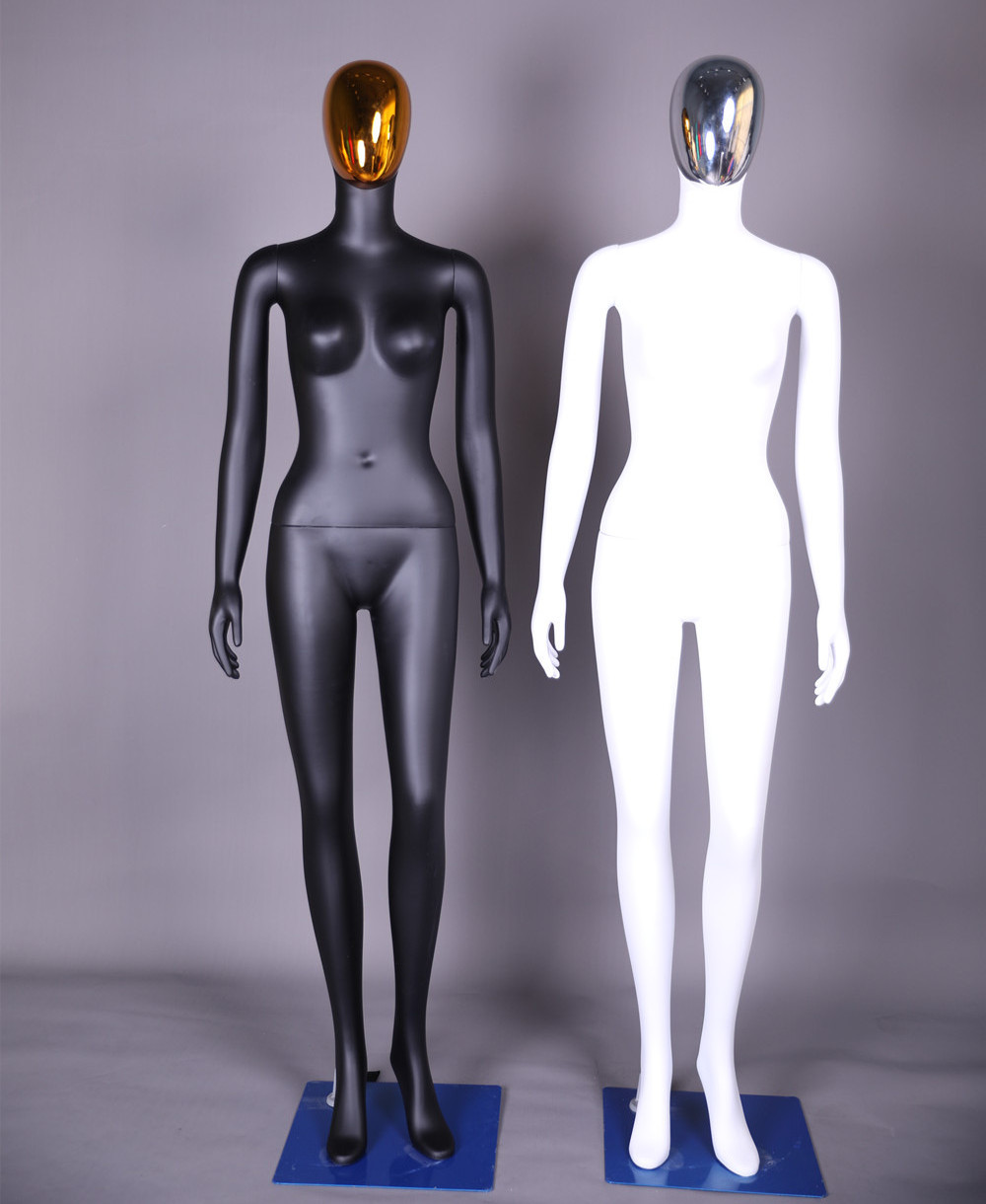 modern design styrofoam female full body egg head woman mannequin