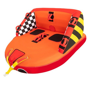 Wholesale high quality water sports High comfortable 2 Person outdoor Inflatable Towable Jet Ski Tube for Water Sports