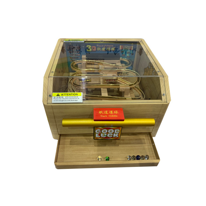 3D kids track dribble coin operated practicing training skill pinball game machine