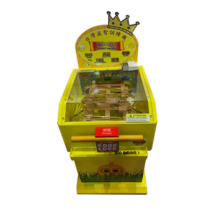 3d kids track dribble educational coin operated ball drop puzzle practicing training skill prize pinball vending machine