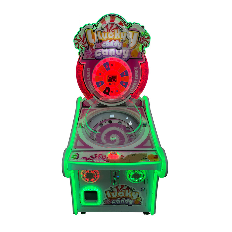 Lucky candy indoor coin operated toys gift kids arcade prize machine for children lollipop candy vending machine