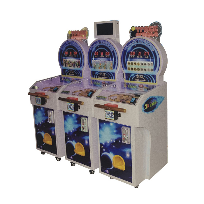 3d kids track dribble educational coin operated ball drop puzzle practicing training skill prize pinball vending machine