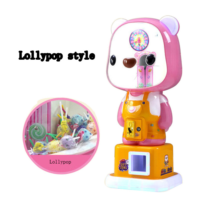 indoor coin operated mini arcade candy lollipop prize gift game machine kids toy vending machine