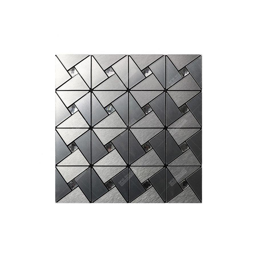 Vinyl Pvc Self Adhesive Peel Stick Brushed Grey Silver Metallic Stick On Bathroom Tiles For Walls Backsplash Kitchen Shower