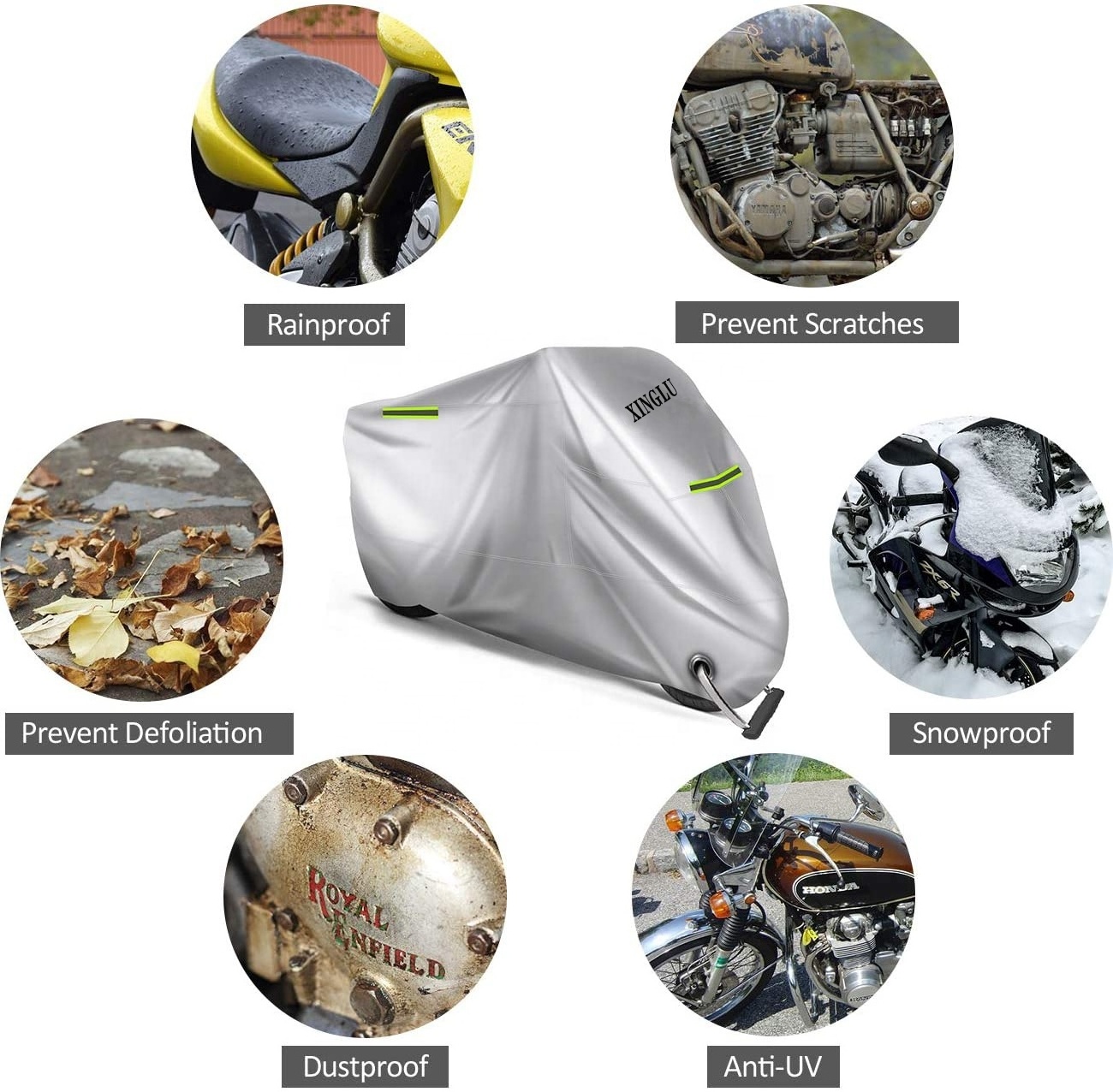 Hot selling  Motorbike Cover XXX-Large Waterproof Motorbike Cover Outdoor Indoor Scooter Shelter Protection