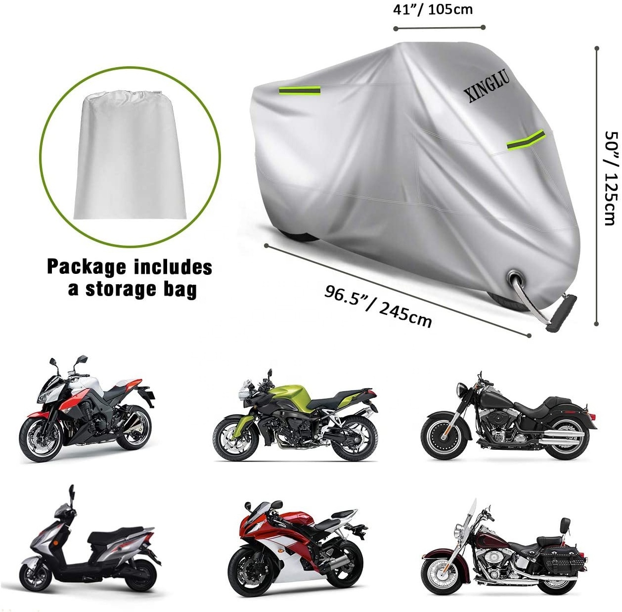 Hot selling  Motorbike Cover XXX-Large Waterproof Motorbike Cover Outdoor Indoor Scooter Shelter Protection