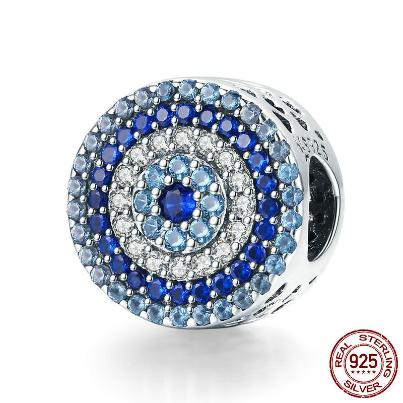 Hot selling 925 silver Evil-Eye charm beads Fit For Evil Eye bracelet Making