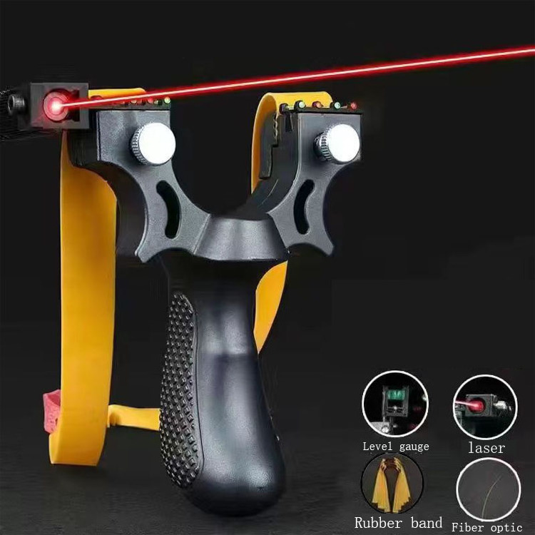 Children's laser stainless steel slingshot hunting outdoor bird resin slingshot accessories bow fishing slingshot