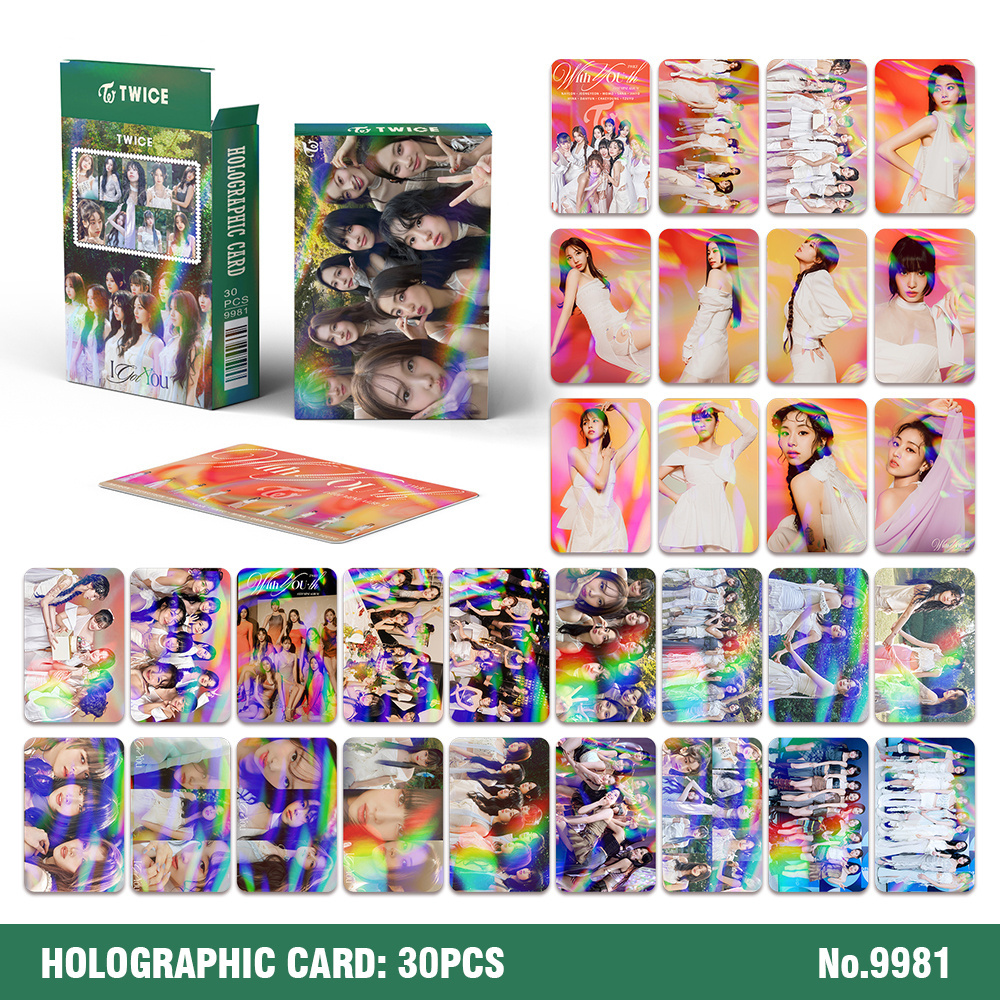 Factory High Quality KPOP Idol 30 Hologram Photo Card LOMO Card Series Souvenir Card