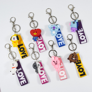 Hot sale BT21 mobile phone rope doll pendant peripheral keychain bag charm