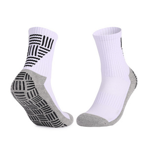 Professional glue reinforced towel bottom mid-tube football socks non-slip sweat absorption training sports socks