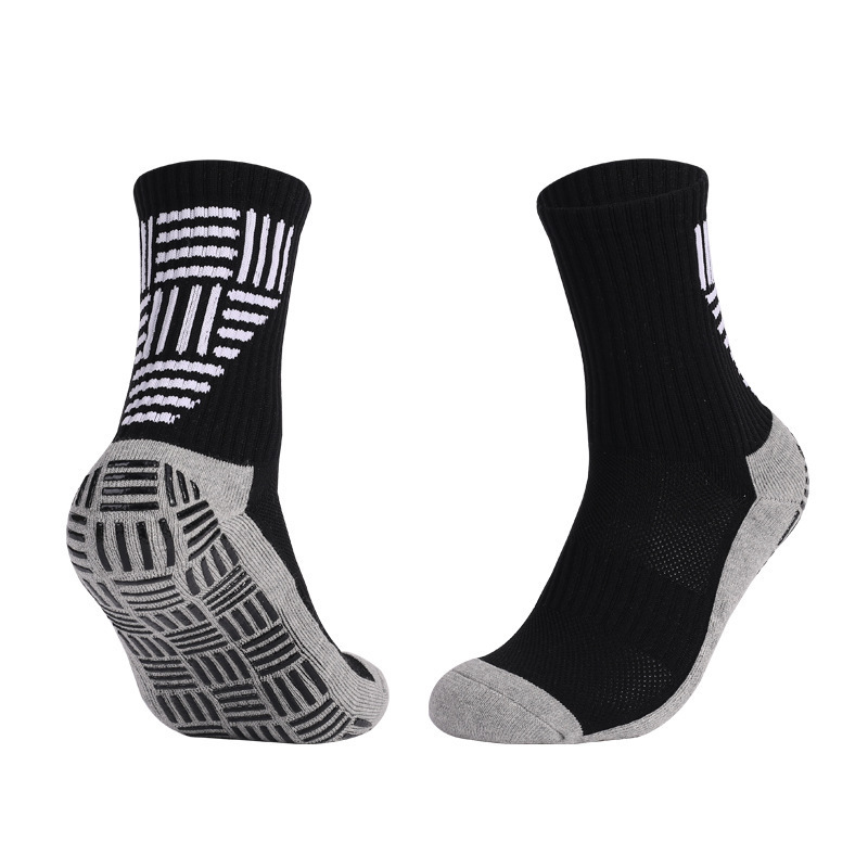 Professional glue reinforced towel bottom mid-tube football socks non-slip sweat absorption training sports socks