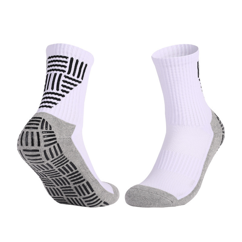 Professional glue reinforced towel bottom mid-tube football socks non-slip sweat absorption training sports socks