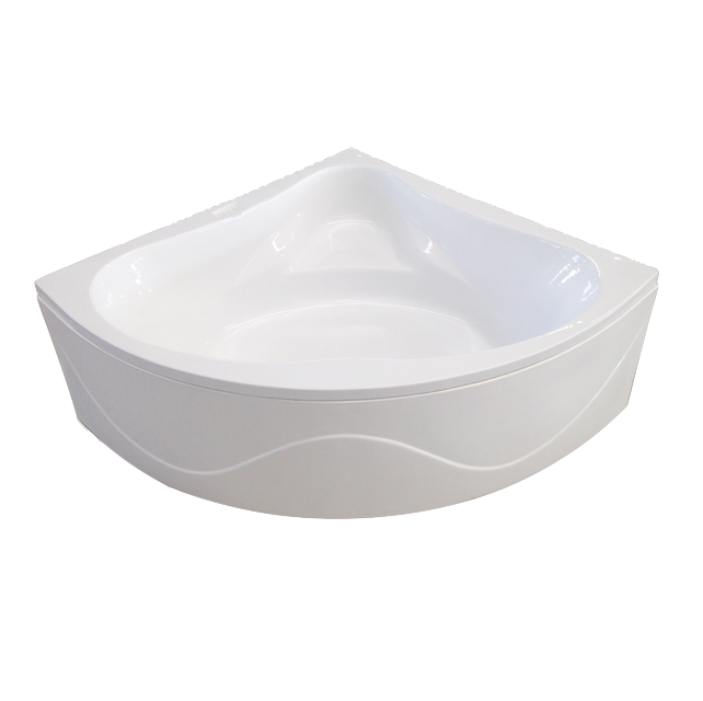 New And Hot Modern Clear Heart Shaped Solid Surface Eco-Friendly White Fiberglass Corner Bathtub 120x120