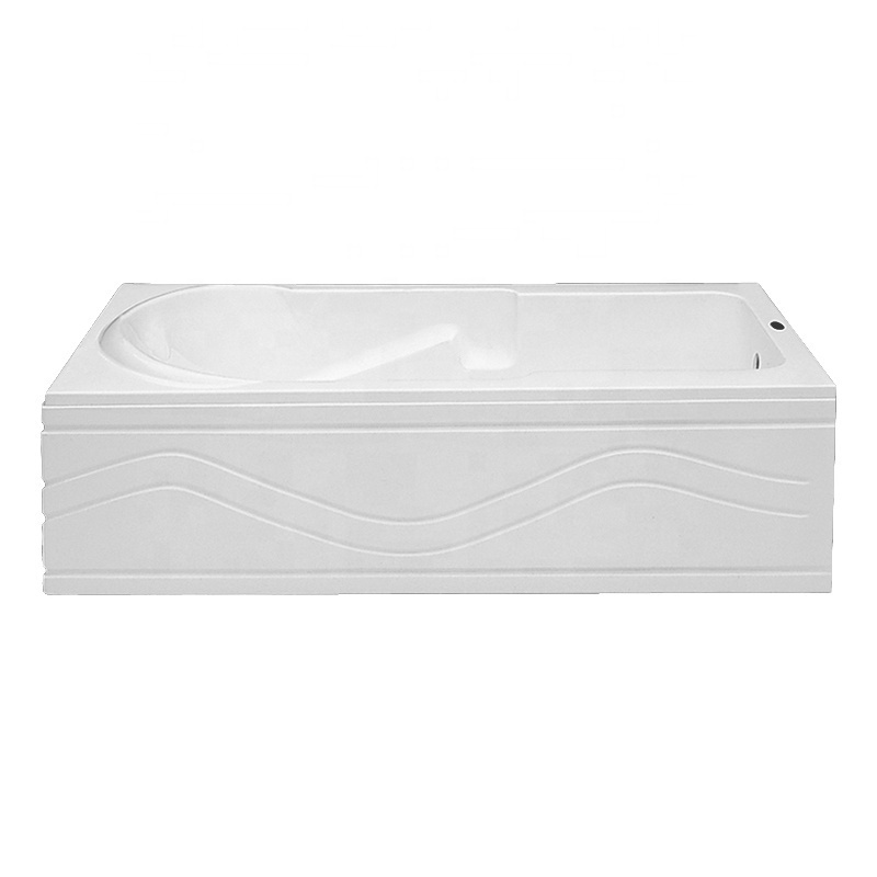 Modern popular customize Solid Surface rectangle tub apron acrylic drop in bathtub