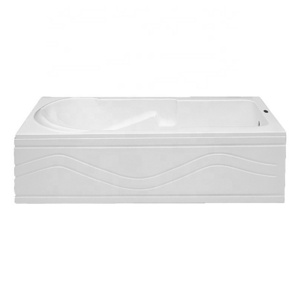 Modern popular customize Solid Surface rectangle tub apron acrylic drop in bathtub