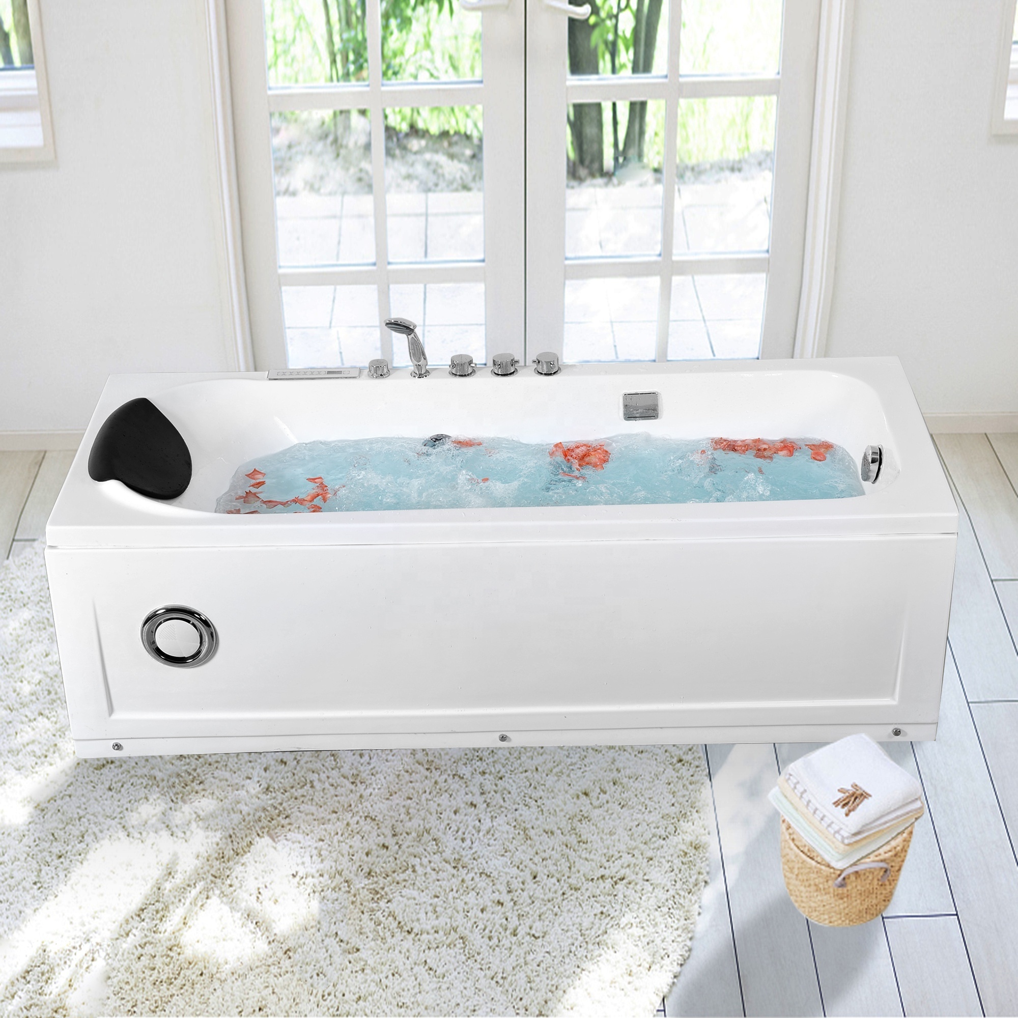 Factory Direct Acrylic Hot sale Simple Design Single  Hydromassage European Style Massage Bathtub