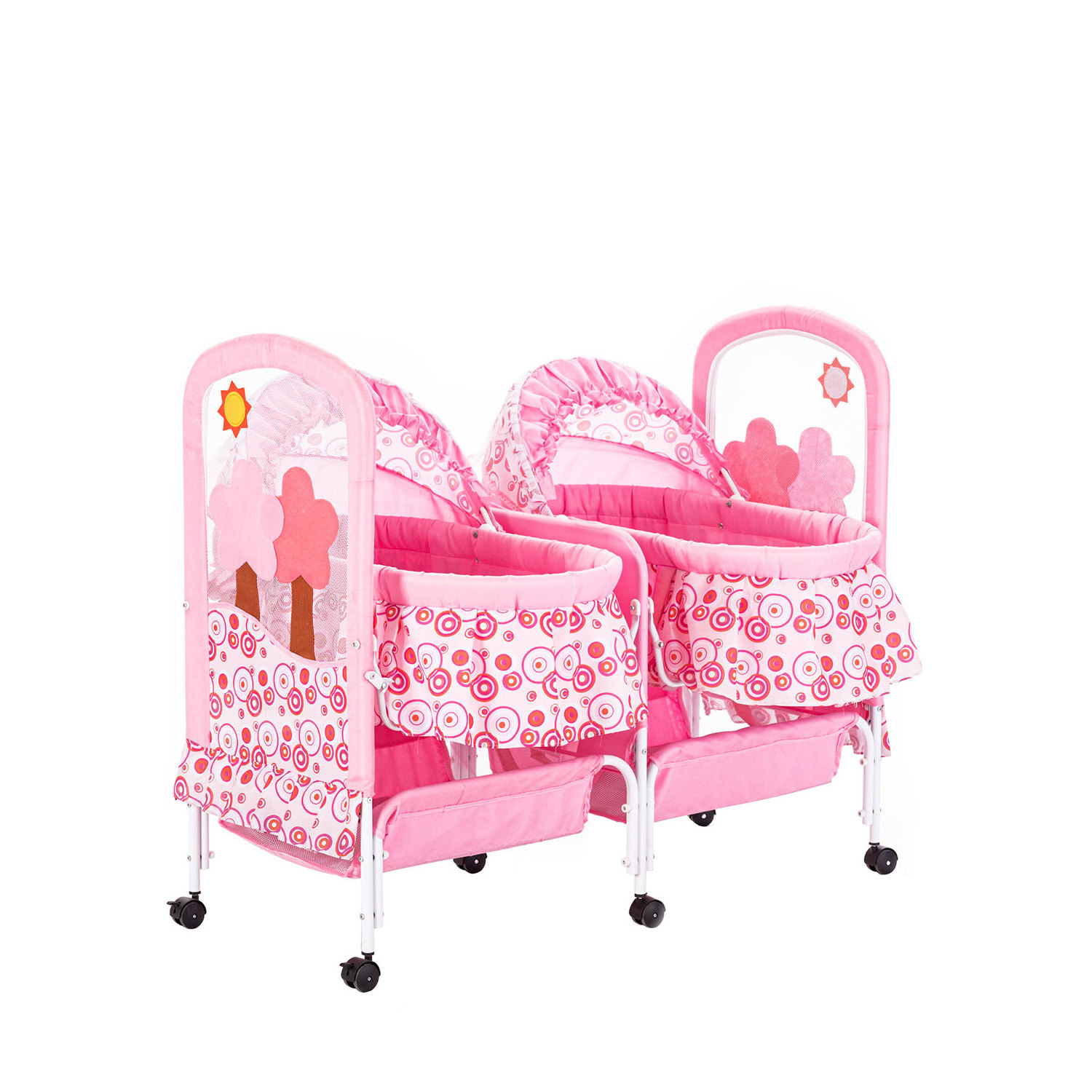 Frame Firm Baby Crib Bedding Set Metal Twin Baby Swing Cradles Cribs For Twins Newborn Baby