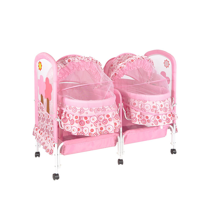 Frame Firm Baby Crib Bedding Set Metal Twin Baby Swing Cradles Cribs For Twins Newborn Baby