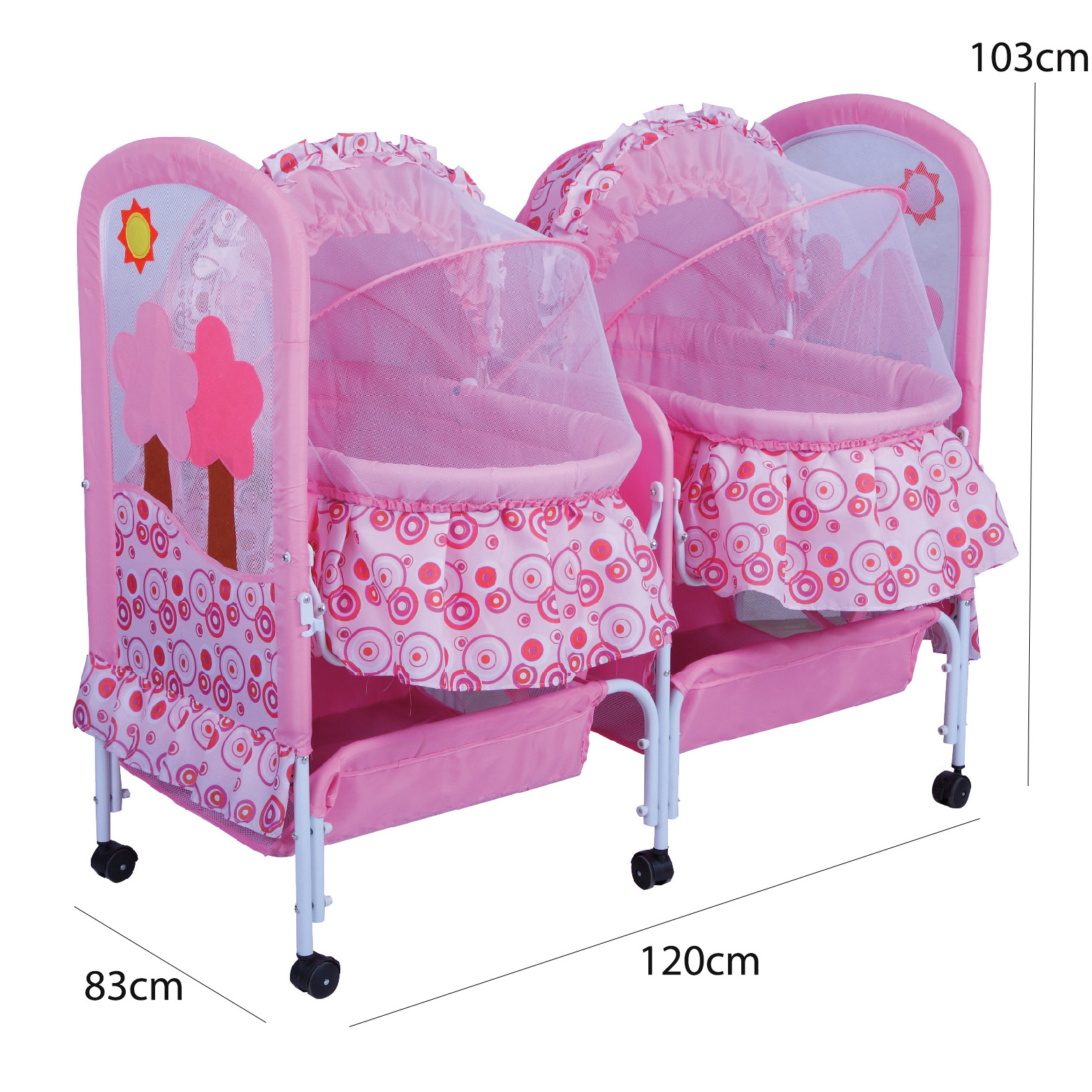 Frame Firm Baby Crib Bedding Set Metal Twin Baby Swing Cradles Cribs For Twins Newborn Baby