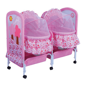 Frame Firm Baby Crib Bedding Set Metal Twin Baby Swing Cradles Cribs For Twins Newborn Baby