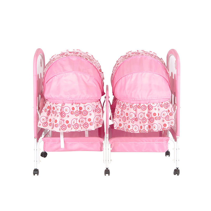 Wholesale Twin Baby Crib Bedding Set Iron Baby Swing Cradles Cribs For Twins Newborn Baby