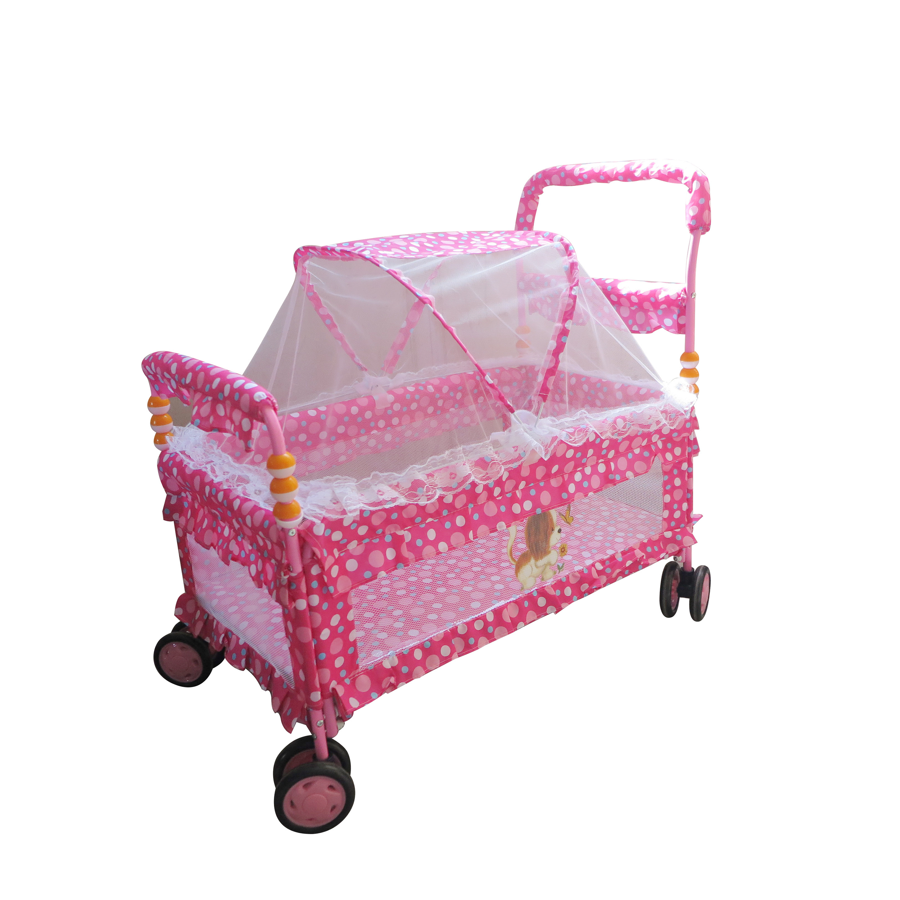 Portable Luxury Baby Cribs Swinging Baby Cot Rocking Baby Bed With Mosquito Net Infant Sleeper